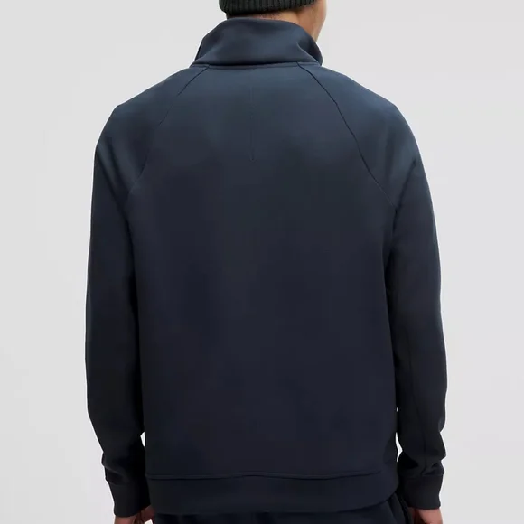 Lululemon Men's Smooth Spacer Quarter Zip True Navy- L - Picture 2 of 6